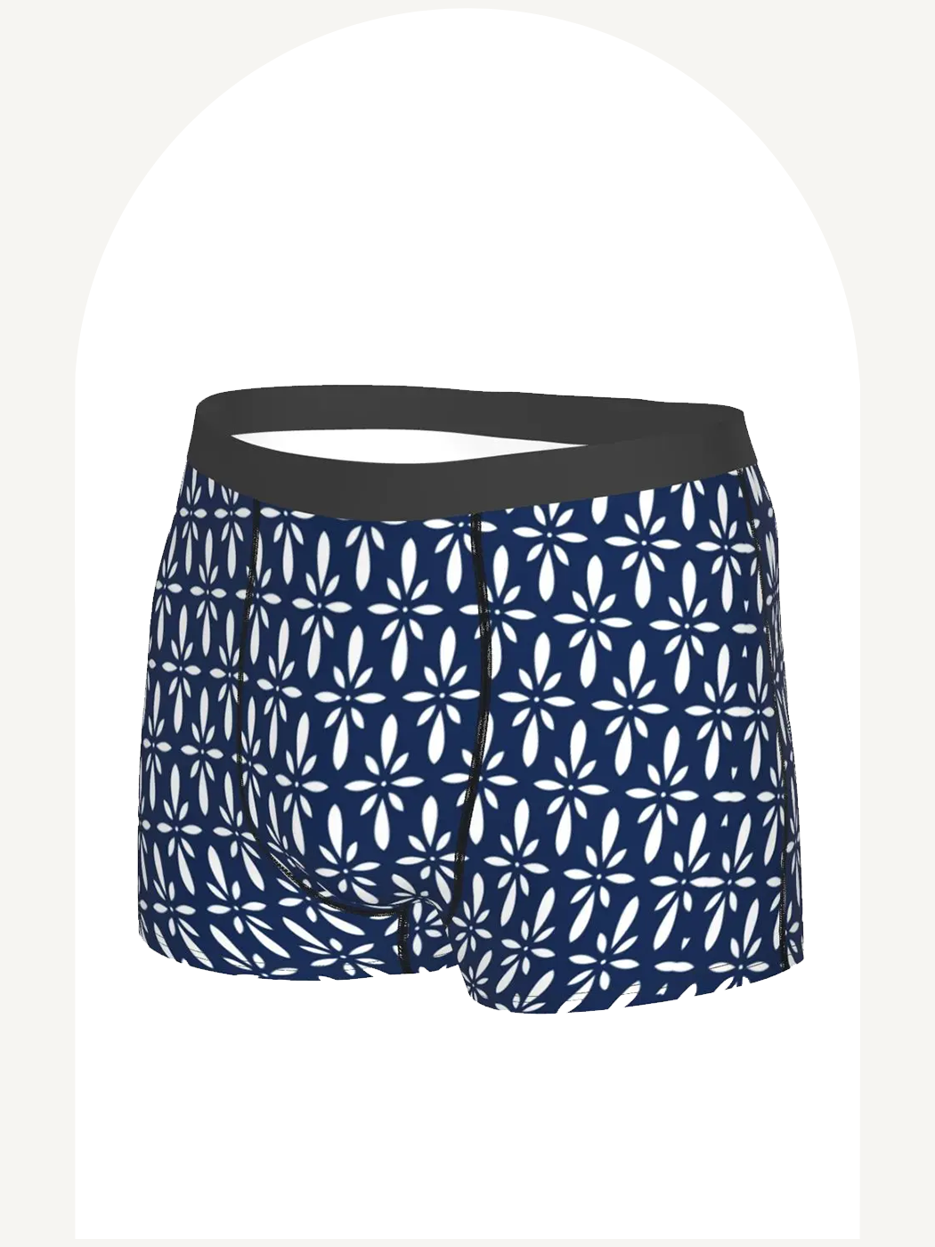 Japanese style flower pattern boxer briefs