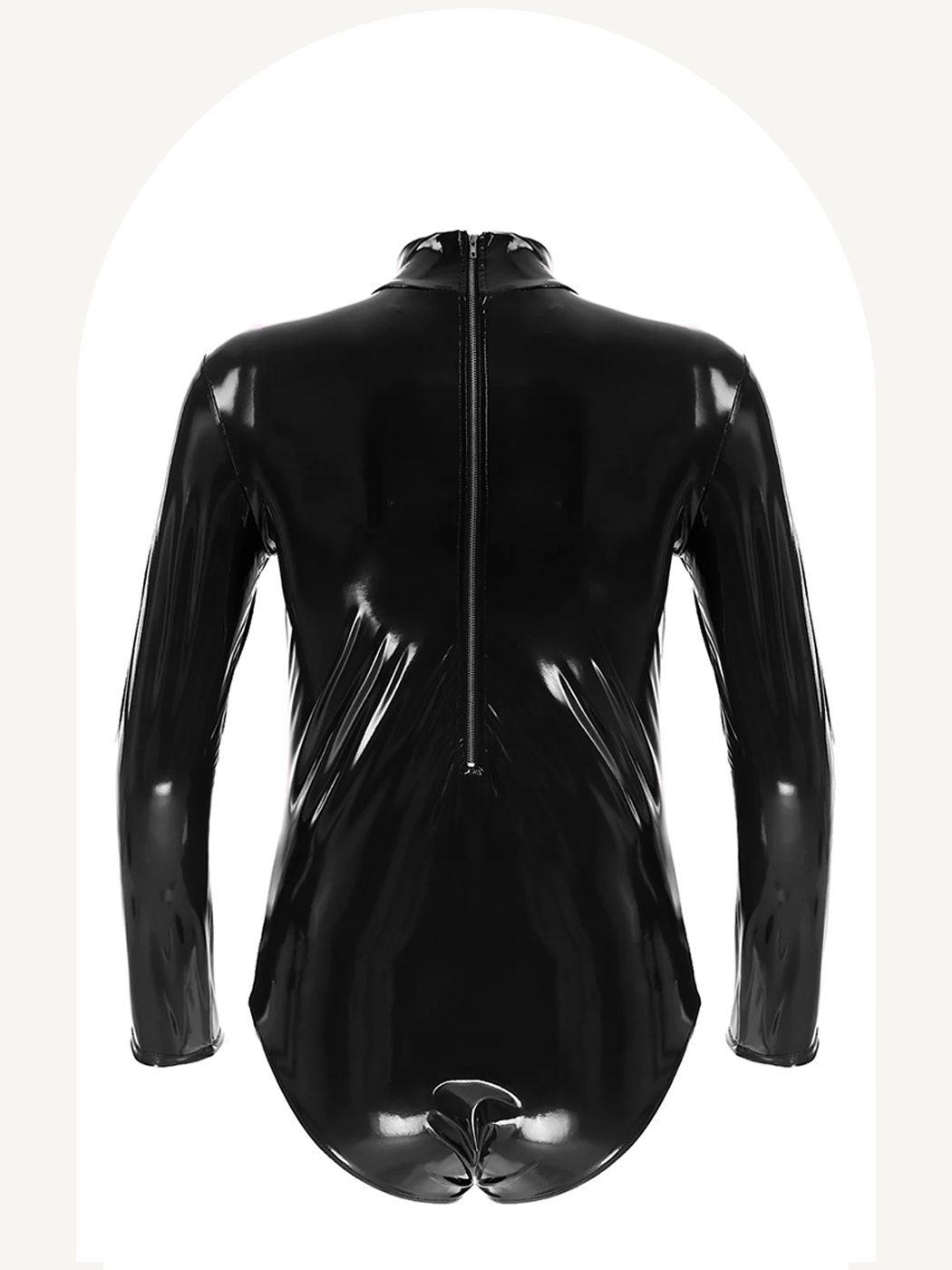 Patent leather bodysuit for men