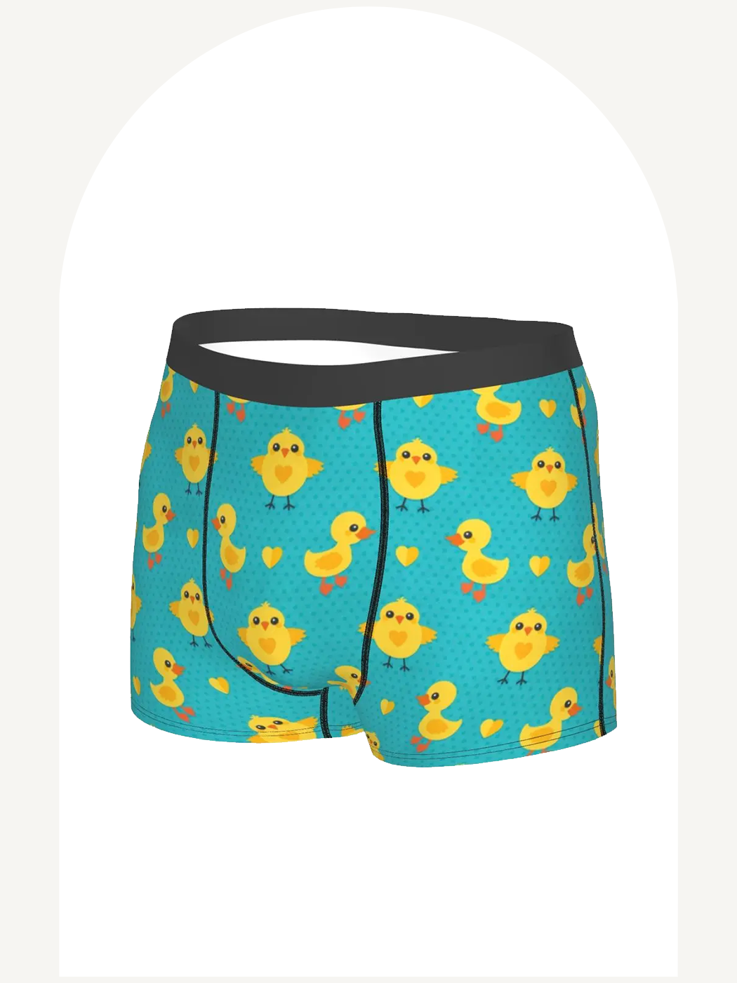 Cartoon chicks printed boxer briefs