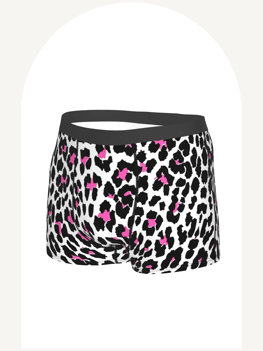 Pink leopard boxer briefs