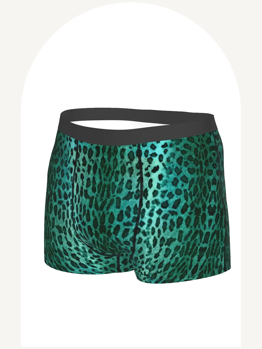 Green leopard boxer briefs