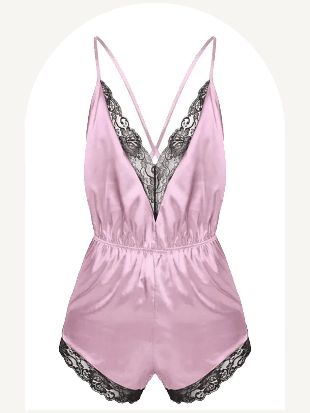 Satin romper babydoll