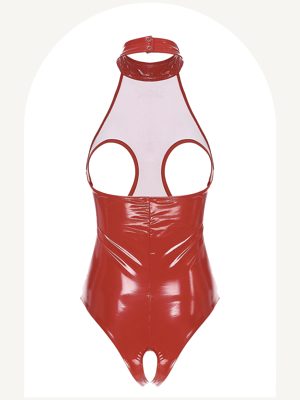 Latex bare breast bodysuit