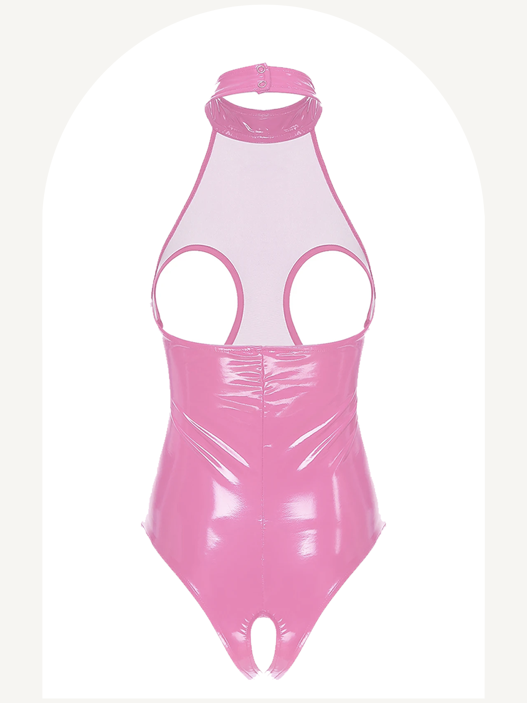 Latex bare breast bodysuit