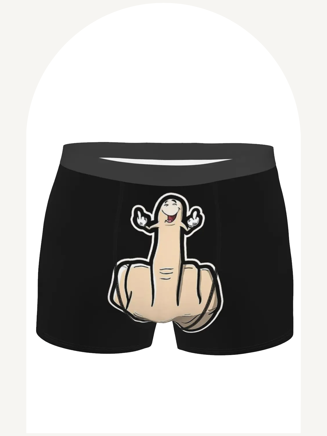 Funny middle finger boxer briefs