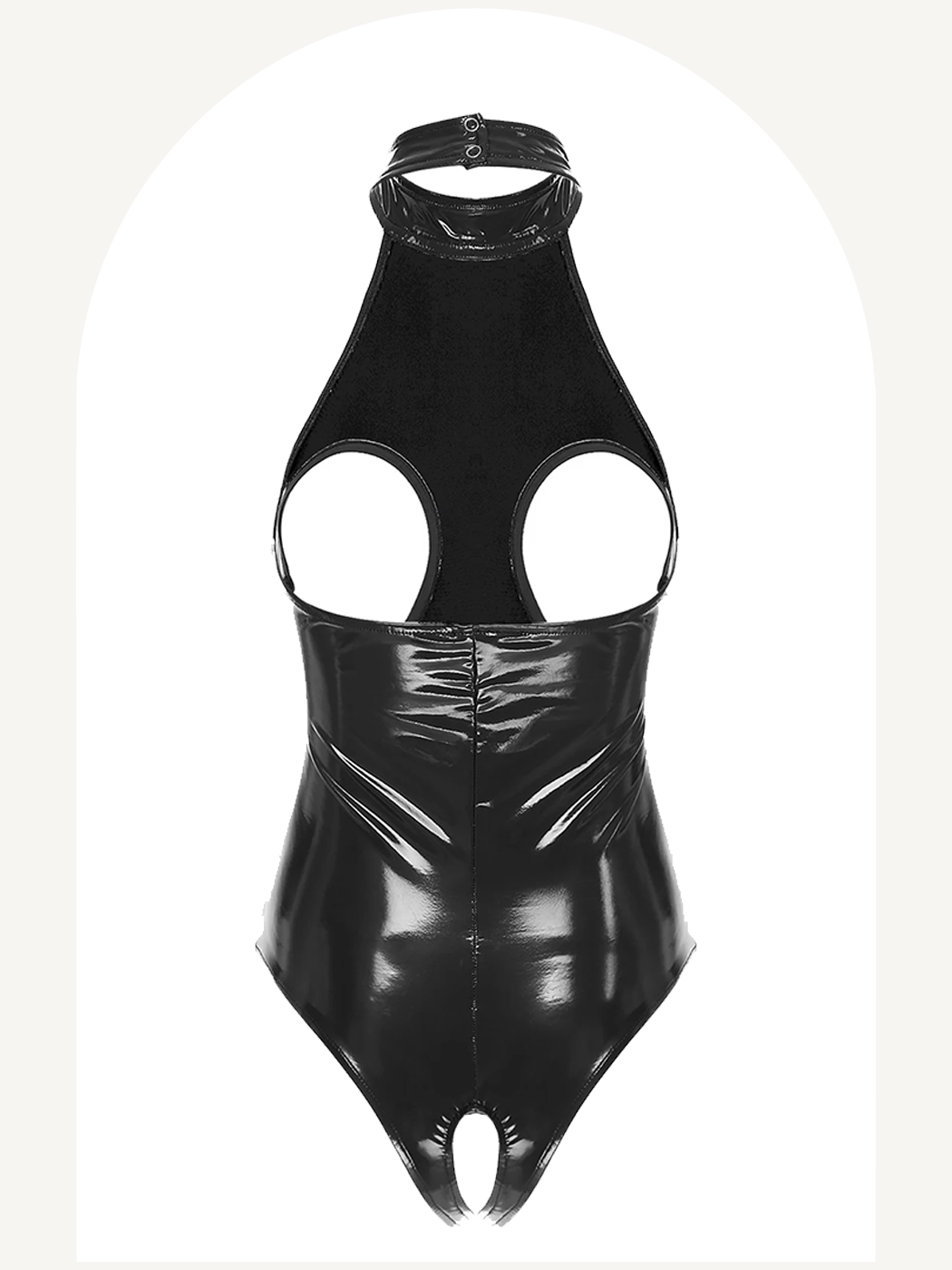 Latex bare breast bodysuit