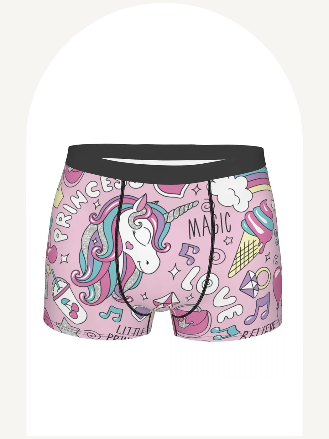 Pink unicorn boxer briefs Fashione Shanone
