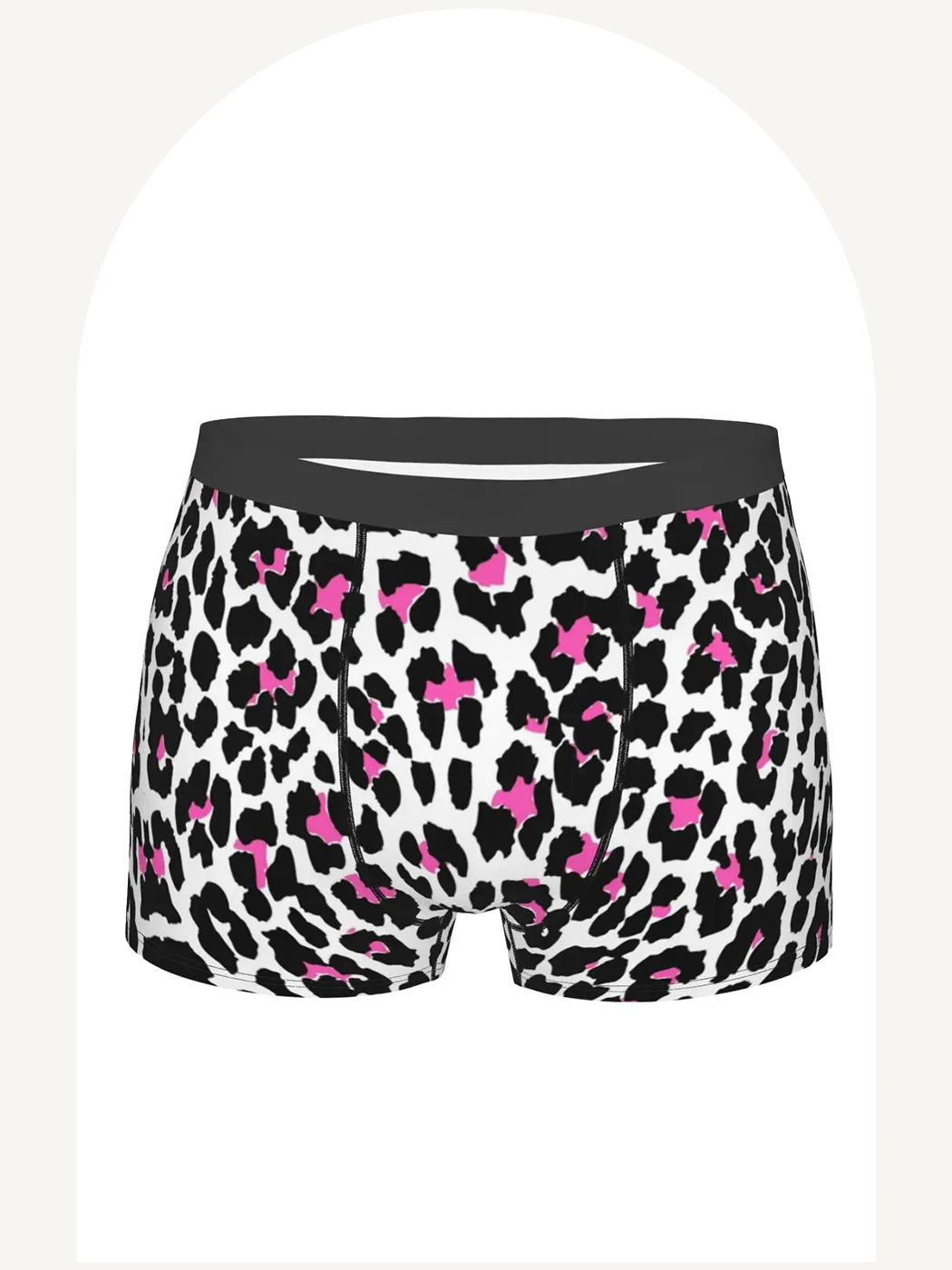 Pink leopard boxer briefs