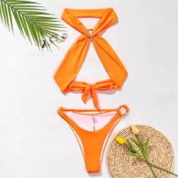 Bikini orange col licou