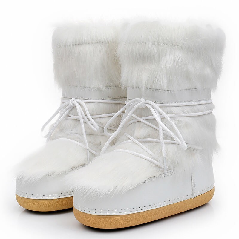 Black Faux Fur Fluffy Suede Winter Snow Boots Yeti Shoes – AMIClubwear