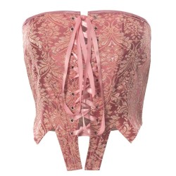 Pink baroque floral corset