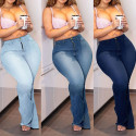 Plus size flared jeans