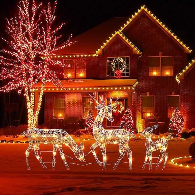Reindeer Christmas light decoration