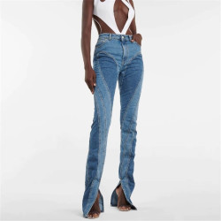 2023 trendy contrast jeans