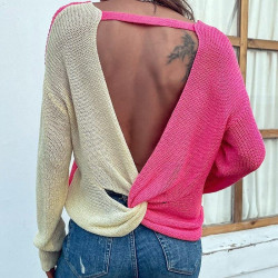 Backless sweater