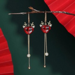Christmas reindeer earrings