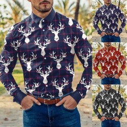Chemise rennes de Noël pour homme