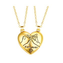 Heart halves Valentine's day necklace