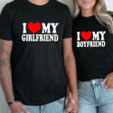 Couple T-shirts I love my Girlfriend / I love my Boyfriend