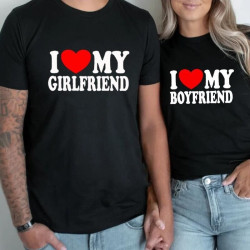 T-shirts de couple I love my Girlfriend / I love my Boyfriend