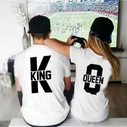 T-shirts de couple King and Queen