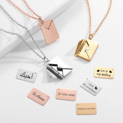 Valentin's day personalized love letter necklace