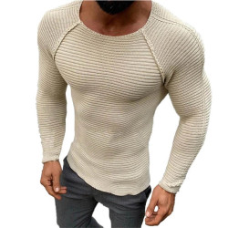 Beige tight sweater for men