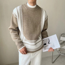 Round neck sweater for men