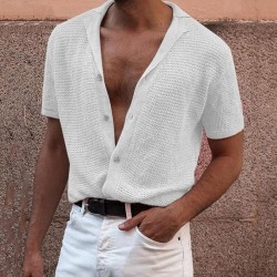 Men’s summer short sleeves cardigan