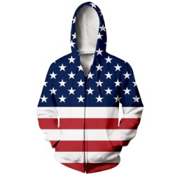 Veste à capuche drapeau américain