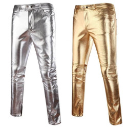 Gold or silver pants for men