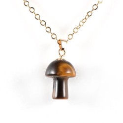 Stone mushroom necklace