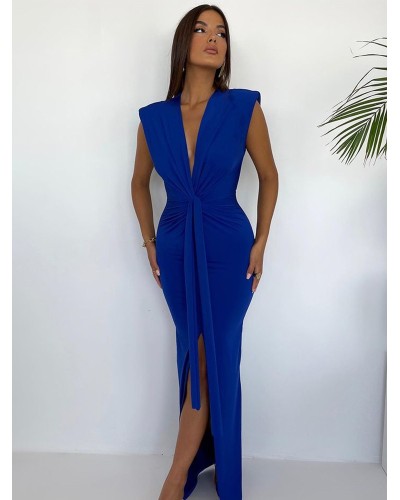 Sexy long dress with plunging neckline