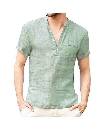 Linen and cotton summer t-shirt for men