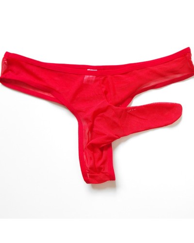Transparent men's thong with penis shape
