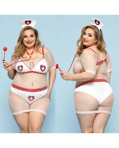 Plus Size Nurse Lingerie Set