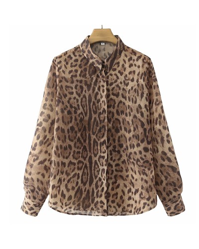 Leopard blouse for women