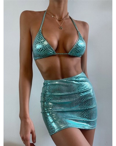 Mermaid swimsuit with matching skirt