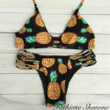 Brazilian bikini with pineapple pattern