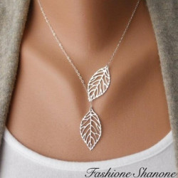 Leaf lariat necklace