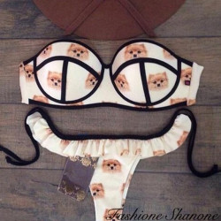 Fashione Shanone - Dog printed brazilian bikini