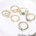 Fashione Shanone - Set of 6 ethnic boho rings