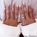 Fashione Shanone - Set of 6 geometric rings