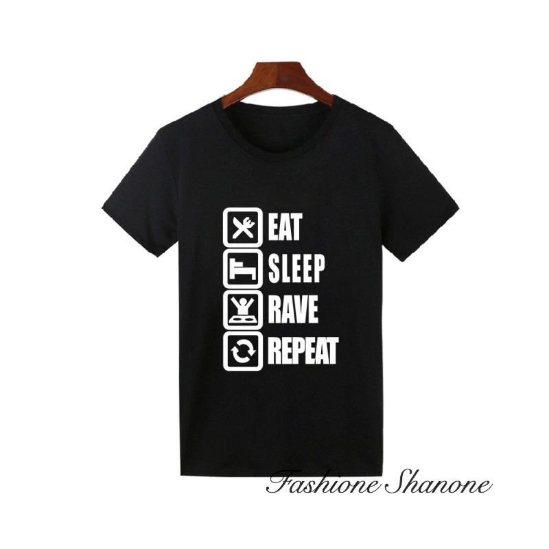 Fashione Shanone - "Eat, sleep, rave, repeat" T-shirt