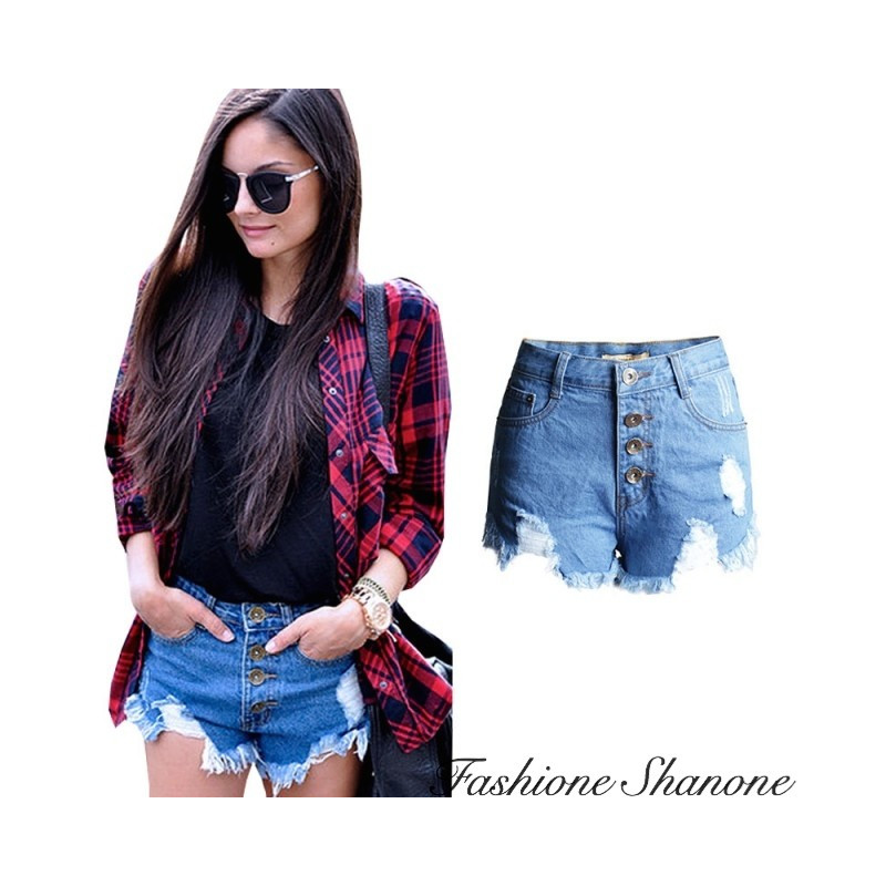 Fashione Shanone - Short en jean taille haute