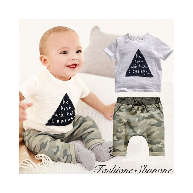 Fashione Shanone - Ensemble T-shirt et pantalon militaire