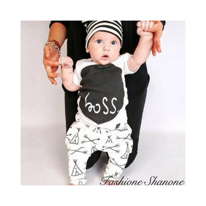 Fashione Shanone - Boss T-shirt and Indian trousers set