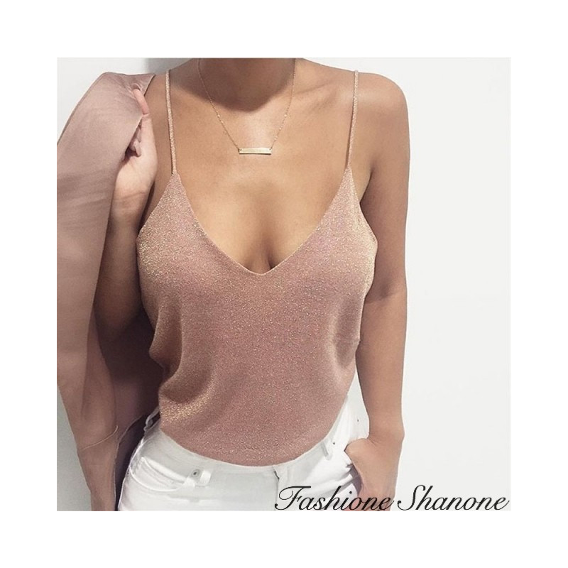 Fashione Shanone - Glitter pink top