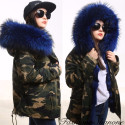 Fashione Shanone - Military parka with fur hood