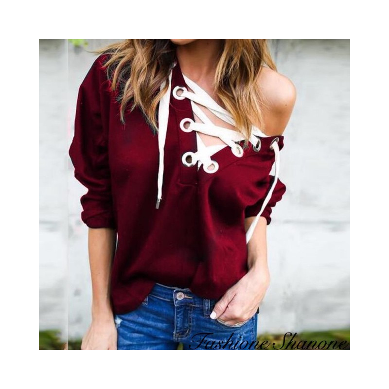 Fashione Shanone - Lace-up sweatshirt